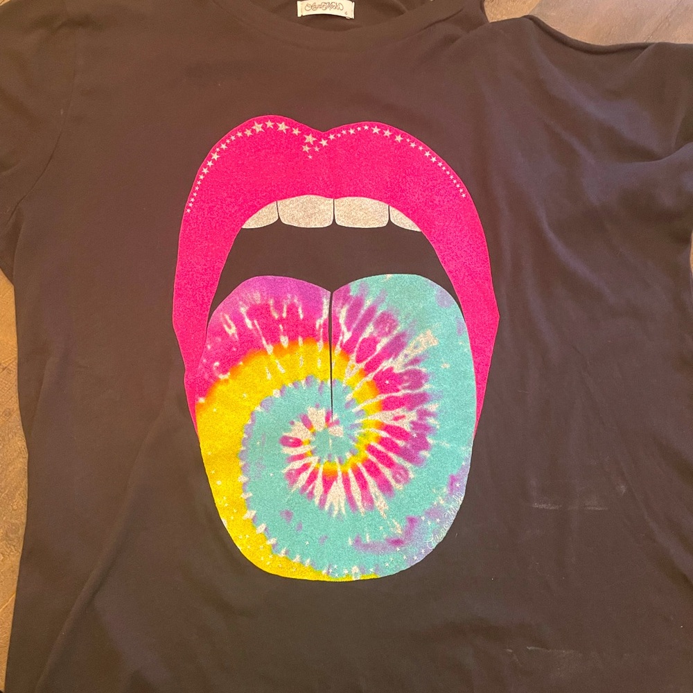 Lauren Moshi black shirt sleeve t shirt - Picture 4 of 6